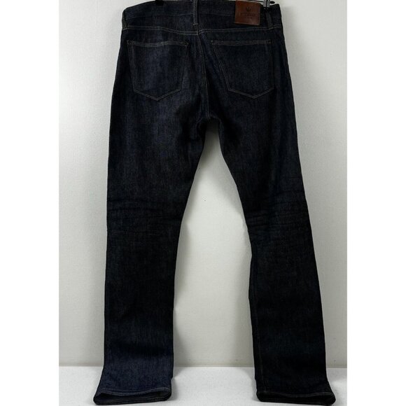 Shockoe Atelier Slim Candiani Stretch Button Fly Dark Jeans 33 Batch 934 3 Of 12 - Picture 2 of 16